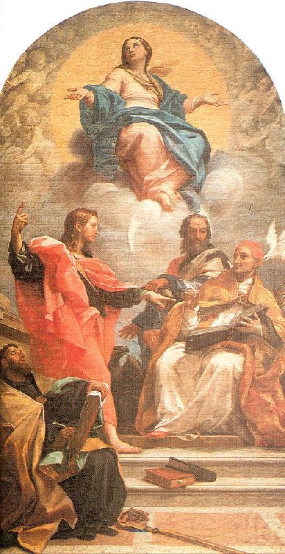 Maratta, Carlo The Assumption and the Doctors of the Church Spain oil painting art